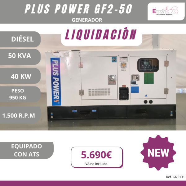 GENERADOR PLUS POWER 50 KVA