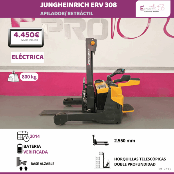 APILADOR-RETRÁCTIL ELECTRICA 800 KILOS
