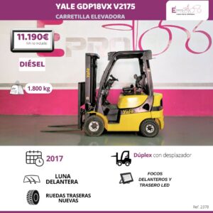 CARRETILLA ELEVADORA DIESEL YALE 1800 KILOS
