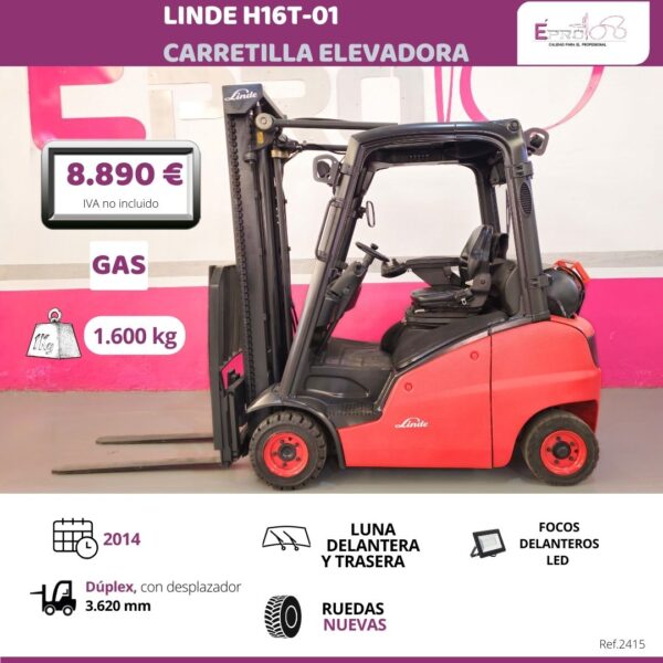 CARRETILLA LINDE ELEVADORA 1600 KILOS