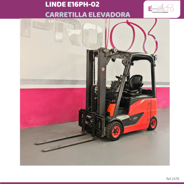 CARRETILLA ELEVADORA ELECTRICA LINDE - Imagen 2