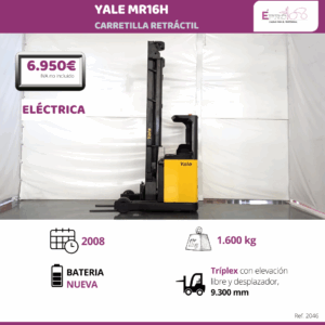 CARRETILLA RECTRACIL YALE 1600 KILOS