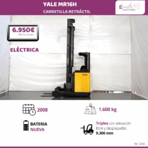CARRETILLA RECTRACIL YALE 1600 KILOS