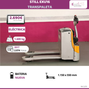 TRANSPALETA ELECTRICA STILL 1600 KILOS