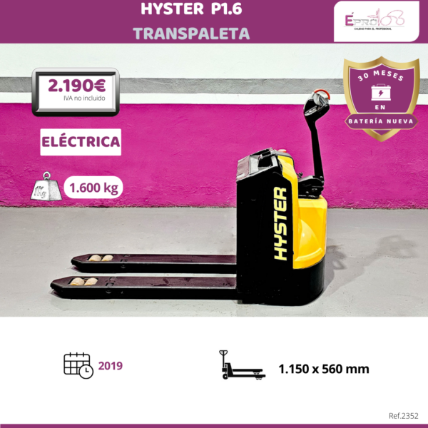 TRANSPALETA HSYTER 1600 KILOS