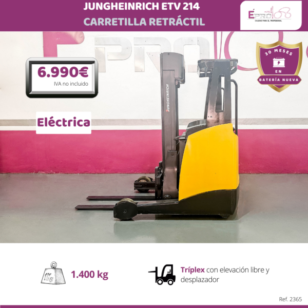 CARRETILLA RETRACTIL JUNGHEINRICH 1400 KILOS