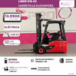 CARRETILLA ELEVADORA ELECTRICA LINDE