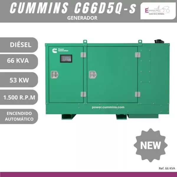 GENERADOR 66 KVA CUMMINS