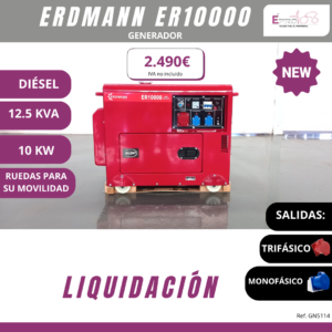GENERADOR ERDMANN 12,5 KVA NUEVO
