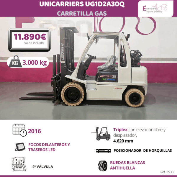 CARRETILLA ELEVADORA GAS UNICARRIERS