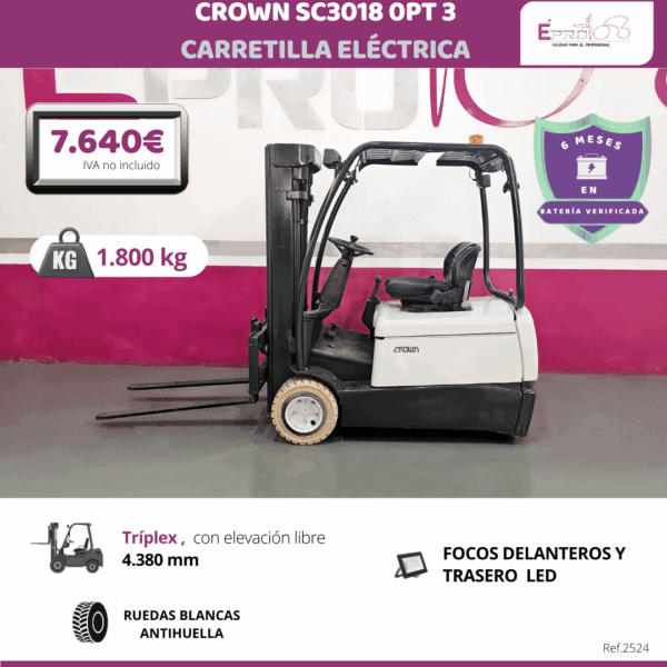 CARRETILLA ELEVADORA ELECTRICA CROWN
