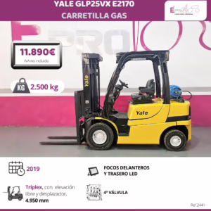 CARRETILLA ELEVADORA GAS YALE GLP25VX E2170