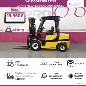 CARRETILLA ELEVADORA YALE 3500 KILOS