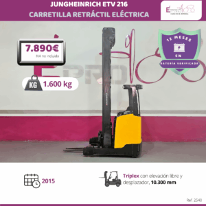 CARRETILLA RETRACTIL 1600 KILOS