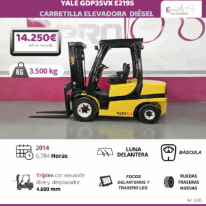 CARRETILLA ELEVADORA YALE 3500 KILOS