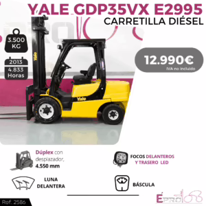 CARRETILLA ELEVADORA DIESEL YALE GDP35VX E2995