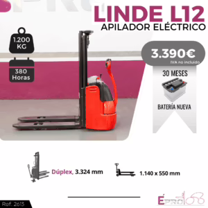 APILADOR LINDE L12 ELECTRICO 1200 KILOS