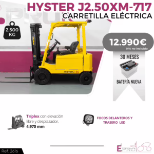 CARRETILLA ELEVADORA ELECTRICA HYSTER J2.50XM-717