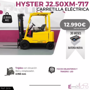 CARRETILLA ELEVADORA ELECTRICA HYSTER J2.50XM-717