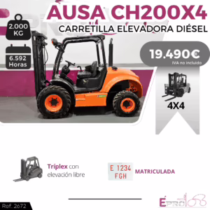 CARRETILLA ELEVADORA AUSA CH200X4 DIESEL