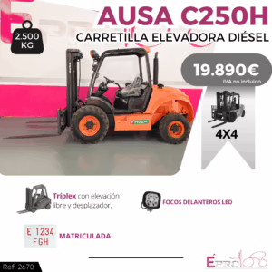 CARRETILLA ELEVADORA DIESEL AUSA MATRICULADA C250H