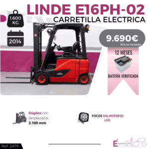 CARRETILLA ELEVADORA LINDE E16PH-02