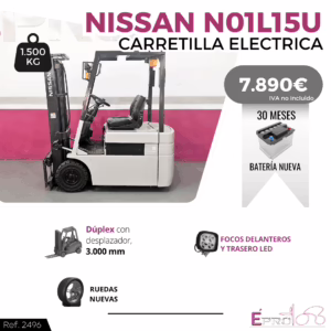 CARRETILLA ELEVADORA ELECTRICA NISSAN N01L15U